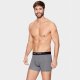 Pack de 2 boxers gris ray et bleu marine uni
