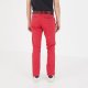 Pantalon chino rouge en coton stretch