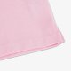 Polo rose uni col contrast manches courtes