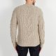 Pull beige moulin en maille torsade