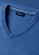 pull col v en coton-soie bleu jean