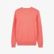 Pull rose corail en laine mlange