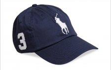 Casquette marine gros logo blanc