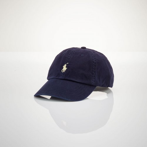 Casquette marine logo jaune