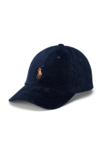 Casquette Velours marine logo multicolors