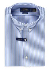 Chemise manches longues ray bleu