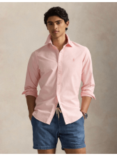 Chemise Oxford rose logo ton sur ton rose