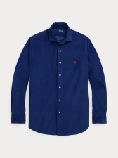 Chemise Ralph Lauren Custom fit bleue en velours
