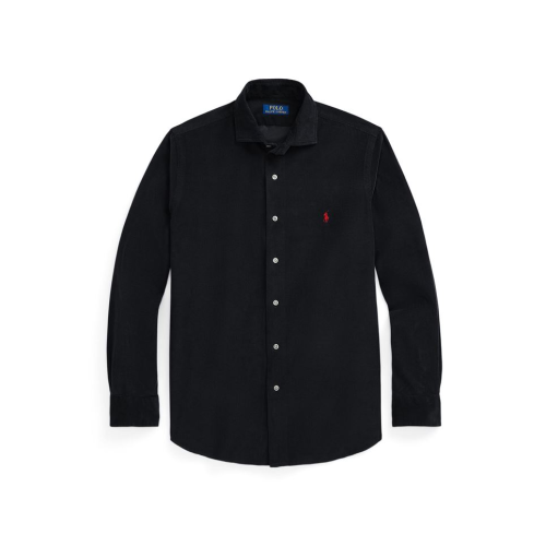 Chemise Velours noir logo rouge