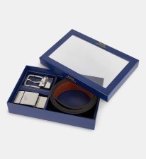 Coffret ceinture reversible noir et marron