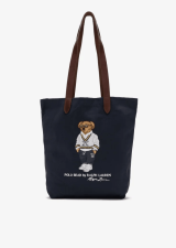 Polo Bear logo tote bag marine