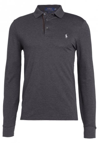 Polo gris manches longues