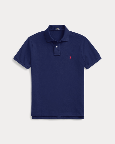 Polo Marine logo rouge Custom Fit