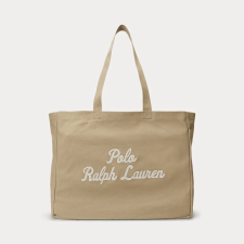 Sac Ralph Lauren beige logo blanc