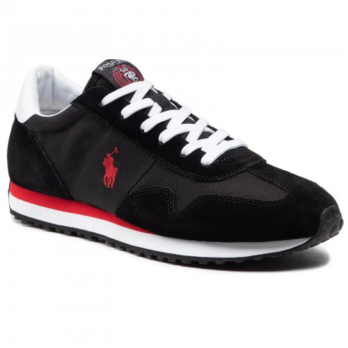 Sneakers Train noir logo rouge
