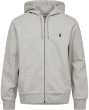 Sweat capuche gris logo marine