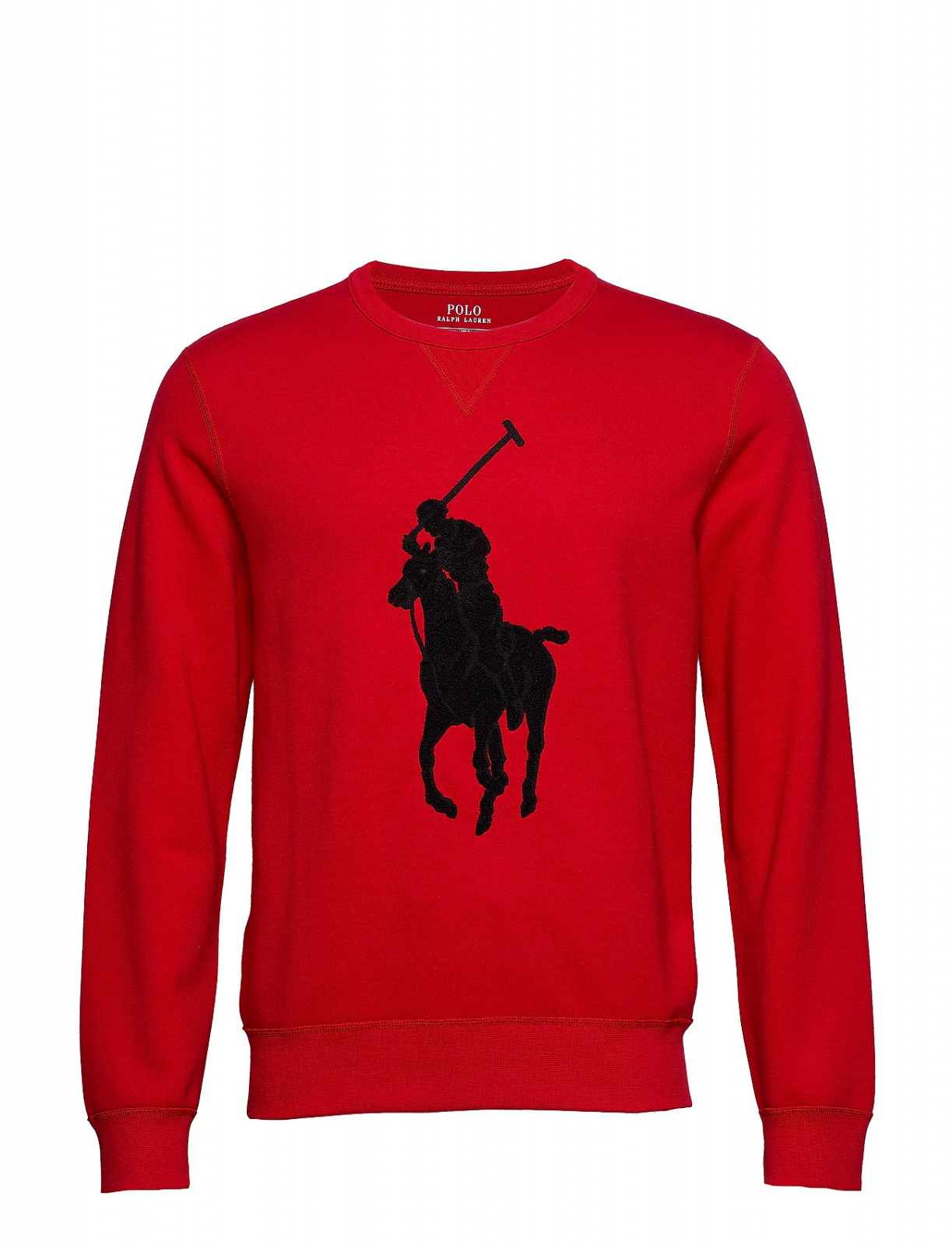 Polo Ralph Lauren Sweatshirt In Red With Large Towelling Logo | vlr.eng.br