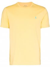 T-shirt jaune logo turquoise