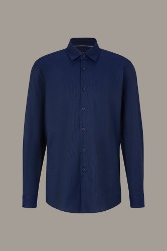 Chemise en coton Stan, bleu marine