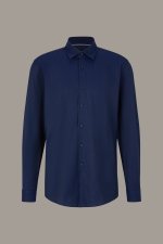 Chemise en coton Stan, bleu marine