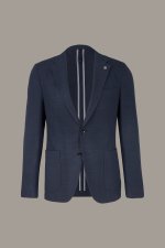 Veste de costume modulaire Acon, bleu fonc chin