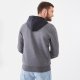 Sweatshirt gris à capuche en coton détails fluo