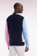 Sweatshirt tricolore en molleton coton marine