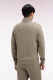 Sweatshirt zipp� en molleton coton kaki