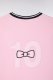 T-shirt � manches courtes en coton rose bicolore