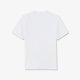 T-shirt blanc à col rond en coton imprimé