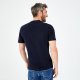 T-shirt bleu marine en coton avec visuel color