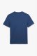 T-shirt manches courtes bleu coton lin