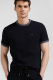 T-shirt manches courtes en coton noir broderie dos