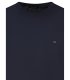 T-shirt marine uni lyocell et coton coupe droite