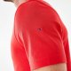 T-shirt rouge en coton avec broderie colore