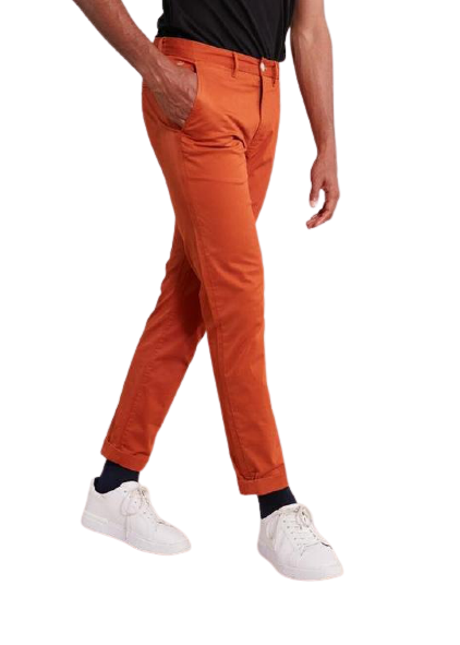Pantalon Chino Homme Coton Biologique Orange